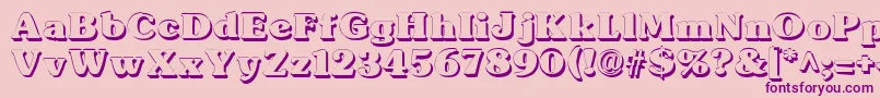 TypographersubwayShadow Font – Purple Fonts on Pink Background