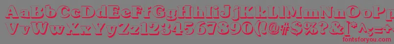 TypographersubwayShadow-Schriftart – Rote Schriften auf grauem Hintergrund