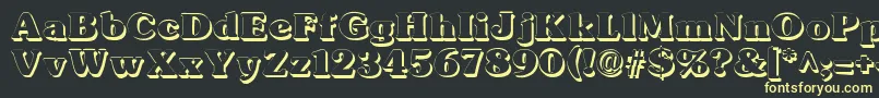 More about TypographersubwayShadow Font TypographersubwayShadow Font – Yellow Fonts on Black Background