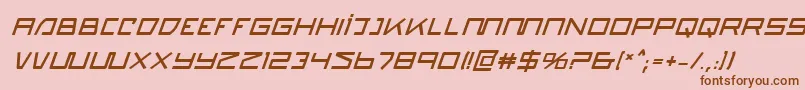 Quasitronbi Font – Brown Fonts on Pink Background