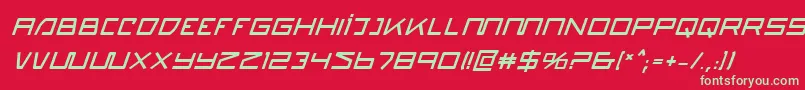 Quasitronbi Font – Green Fonts on Red Background
