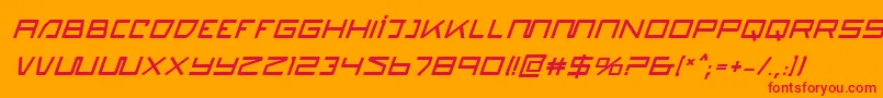 Quasitronbi Font – Red Fonts on Orange Background