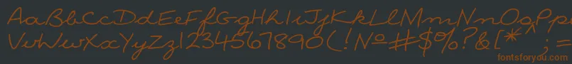 Ninac Font – Brown Fonts on Black Background