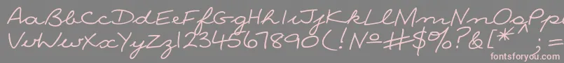 Ninac Font – Pink Fonts on Gray Background