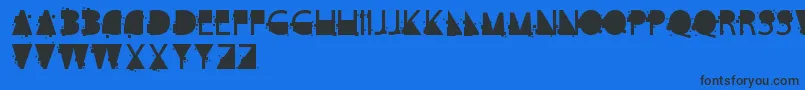 CubeKila-Schriftart – Schwarze Schriften auf blauem Hintergrund