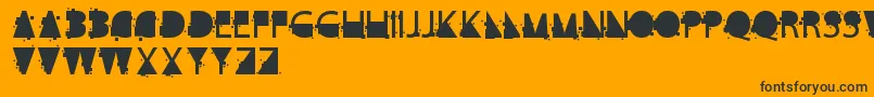 CubeKila Font – Black Fonts on Orange Background