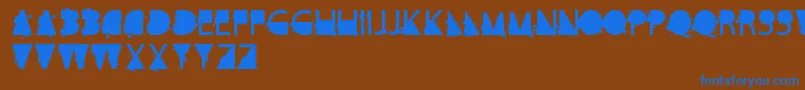 CubeKila Font – Blue Fonts on Brown Background