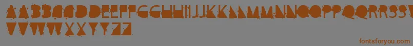 CubeKila Font – Brown Fonts on Gray Background