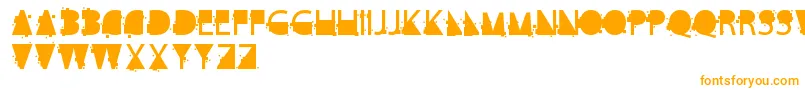 Шрифт CubeKila – оранжевые шрифты на белом фоне