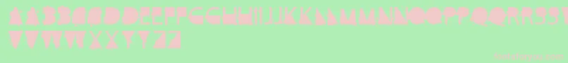 フォントCubeKila – 緑の背景にピンクのフォント