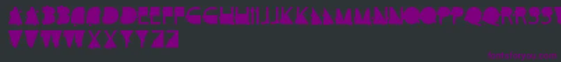 Czcionka CubeKila – fioletowe czcionki na czarnym tle