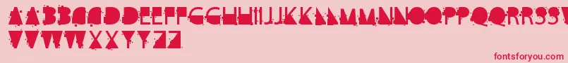 CubeKila Font – Red Fonts on Pink Background