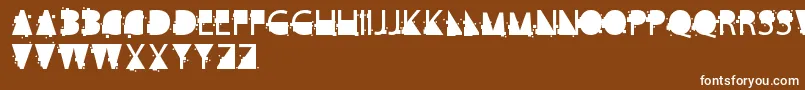 CubeKila Font – White Fonts on Brown Background