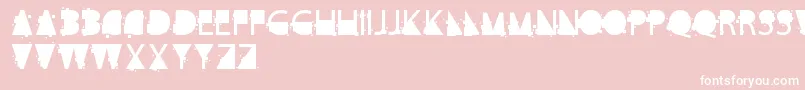 CubeKila-Schriftart – Weiße Schriften auf rosa Hintergrund