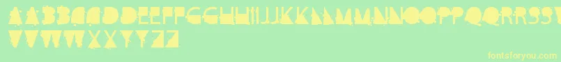 CubeKila Font – Yellow Fonts on Green Background