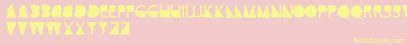 CubeKila-Schriftart – Gelbe Schriften auf rosa Hintergrund