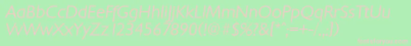 ChantillyserialLightItalic Font – Pink Fonts on Green Background