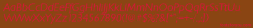 ChantillyserialLightItalic Font – Red Fonts on Brown Background