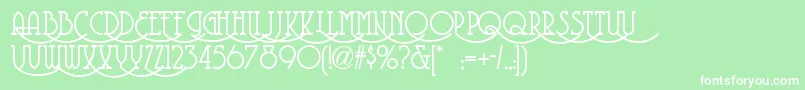 Coventrygardennf Font – White Fonts on Green Background