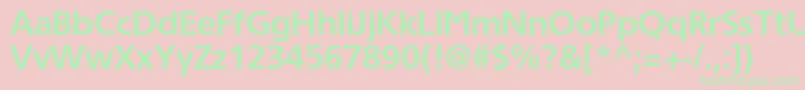 TornadocBold Font – Green Fonts on Pink Background