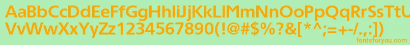 TornadocBold Font – Orange Fonts on Green Background