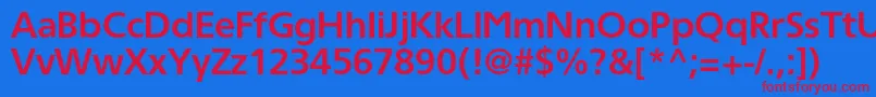 TornadocBold Font – Red Fonts on Blue Background