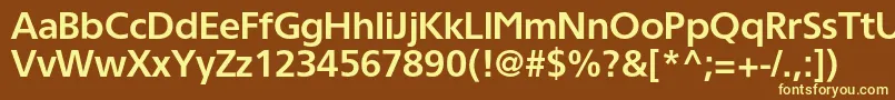 TornadocBold Font – Yellow Fonts on Brown Background