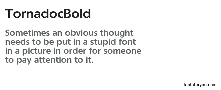 Review of the TornadocBold Font