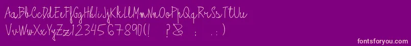 fuente Antifont – Fuentes Rosadas Sobre Fondo Morado