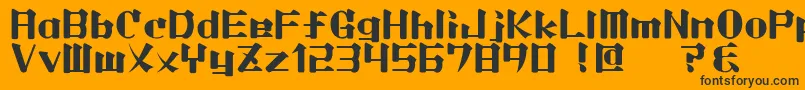 Lightmorning Font – Black Fonts on Orange Background