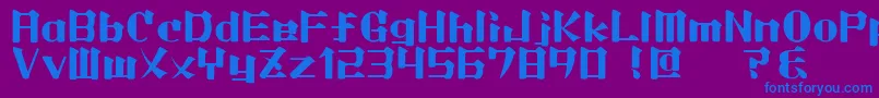 Lightmorning Font – Blue Fonts on Purple Background