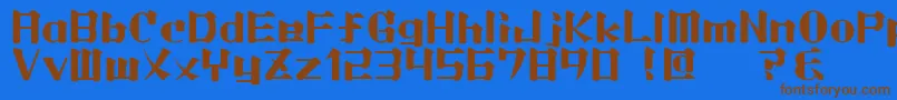 Lightmorning Font – Brown Fonts on Blue Background