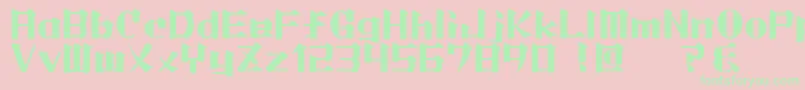 Lightmorning Font – Green Fonts on Pink Background