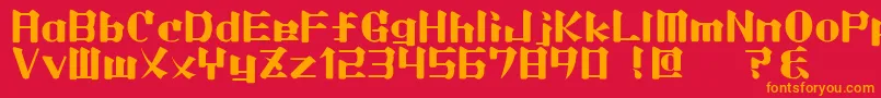 Lightmorning Font – Orange Fonts on Red Background