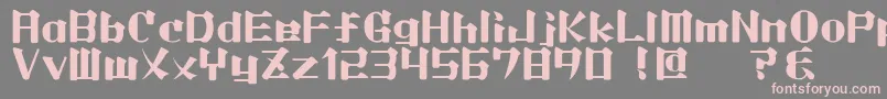 フォントLightmorning – 灰色の背景にピンクのフォント