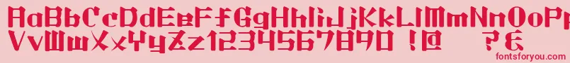 Lightmorning Font – Red Fonts on Pink Background