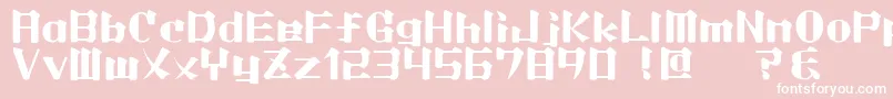 Lightmorning Font – White Fonts on Pink Background