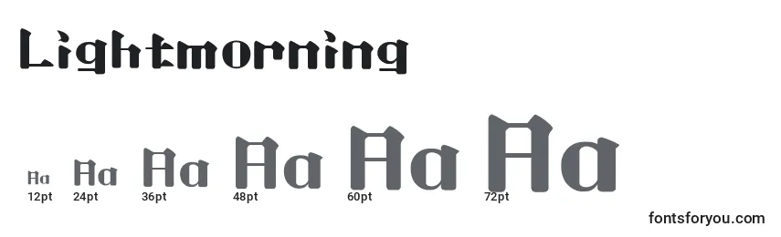 Lightmorning Font Sizes