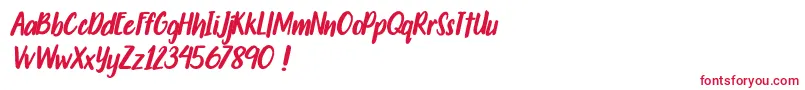 Travelgoals Font – Red Fonts on White Background