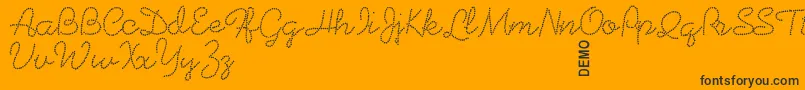 Beadworkdemo Font – Black Fonts on Orange Background