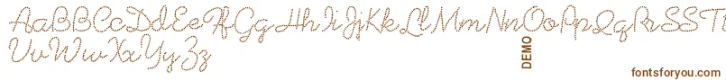 Police Beadworkdemo – polices brunes sur fond blanc