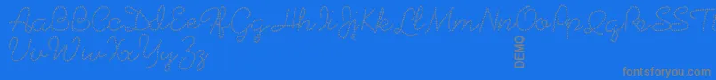 fuente Beadworkdemo – Fuentes Grises Sobre Fondo Azul