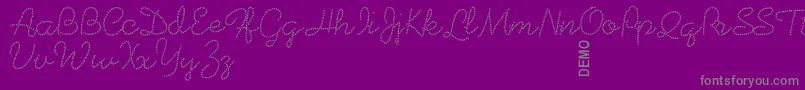 Beadworkdemo Font – Gray Fonts on Purple Background