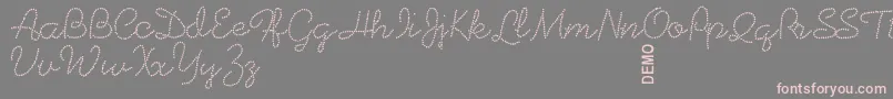 fuente Beadworkdemo – Fuentes Rosadas Sobre Fondo Gris