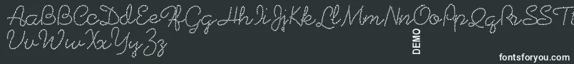 Czcionka Beadworkdemo – białe czcionki na czarnym tle