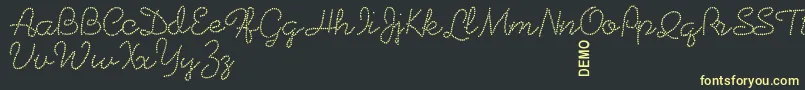 Шрифт Beadworkdemo – жёлтые шрифты на чёрном фоне
