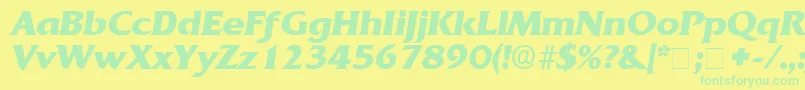AnticlaireDisplaySsiItalic Font – Green Fonts on Yellow Background