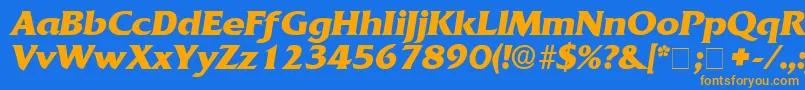 AnticlaireDisplaySsiItalic Font – Orange Fonts on Blue Background