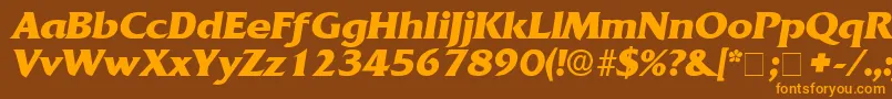 AnticlaireDisplaySsiItalic Font – Orange Fonts on Brown Background