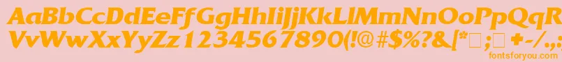 AnticlaireDisplaySsiItalic Font – Orange Fonts on Pink Background